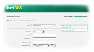 blitzschnelle Konto-Eröffnung bei bet365